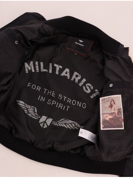 Куртка MILITARIST (056) пилот ворот/трикотаж черный