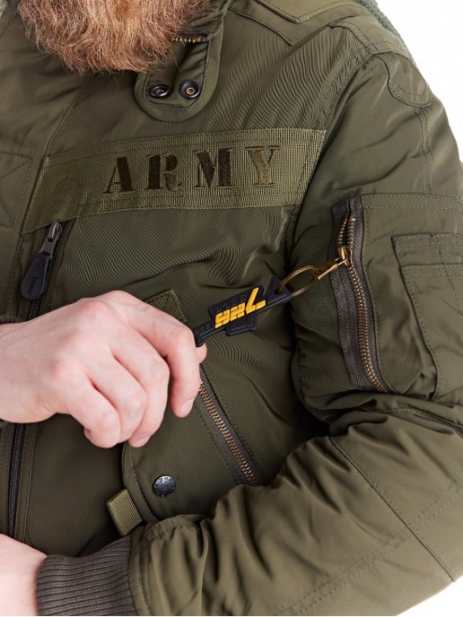 Куртка-пилот 7.26 (076) Army капюшон-мех олива