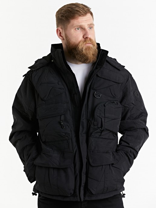 Куртка 7.26 (018) 6 карманов зима черная